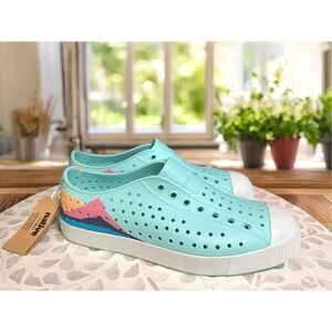Native Jefferson Block Water Shoes Sneakers Hydrangea Blue/ Coastal Blue/ Regatt